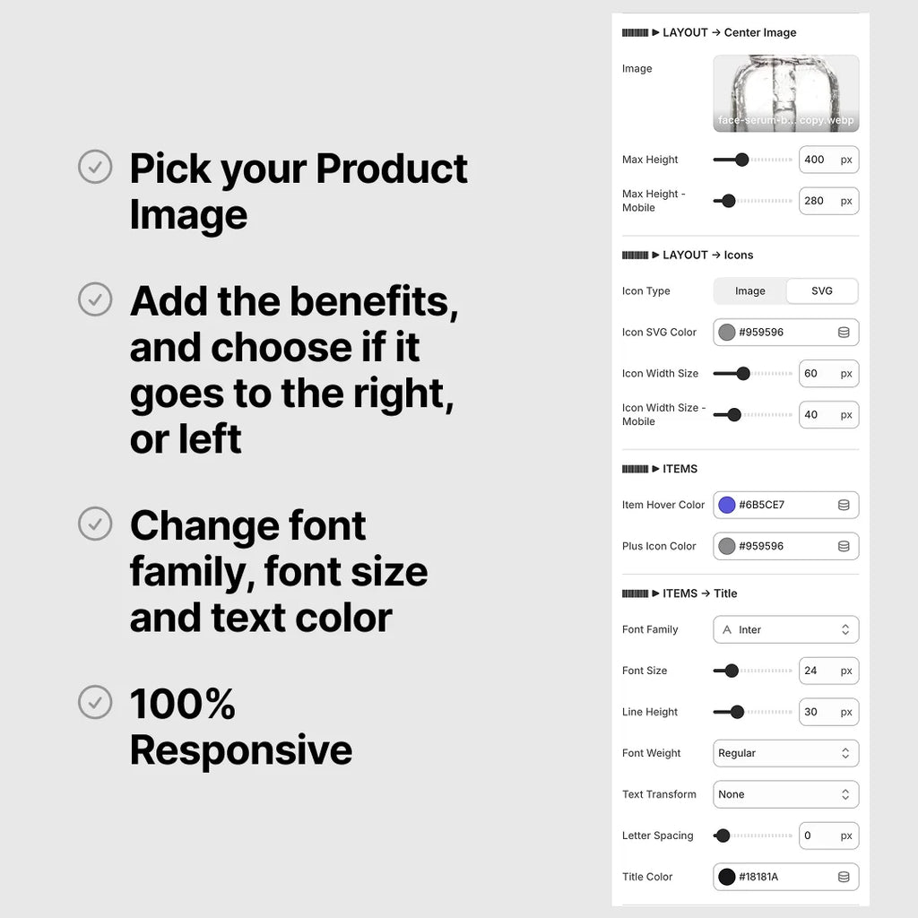 Product MP Benefits Highlight Shopify Section